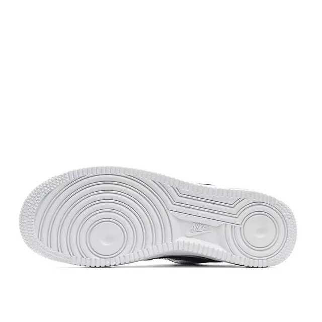 Nike Air Force 1 Gray Monogram Print Lifestyle Sneakers 2