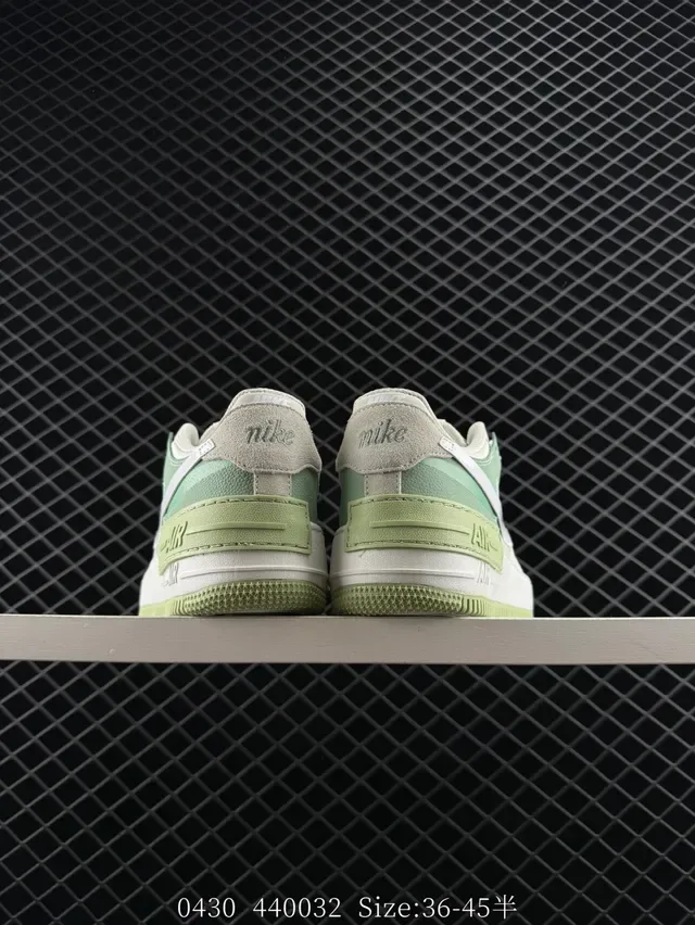 Nike Air Force 1 Green Beige Low-Top Deconstructed Lifestyle Sneakers 4
