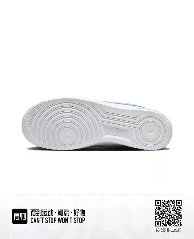 Nike Air Force 1 Light Blue and White Lifestyle Sneakers 6