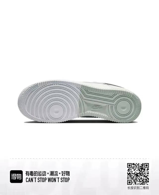 Nike Air Force 1 Low Light Gray White Black Mint Lifestyle Sneakers 2