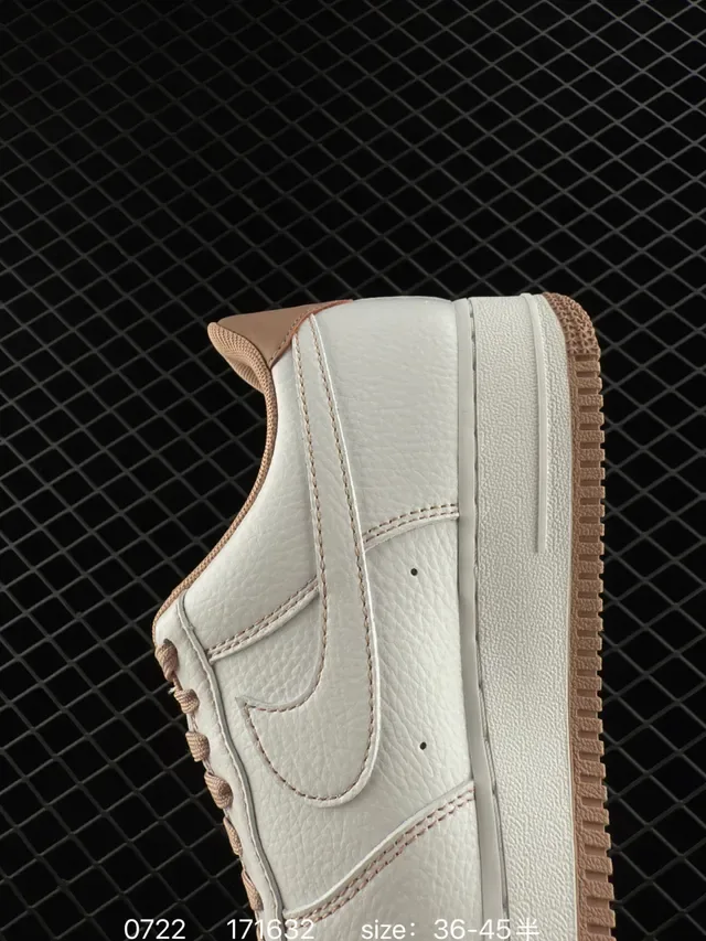 Nike Air Force 1 Low White and Beige Lifestyle Sneakers 3