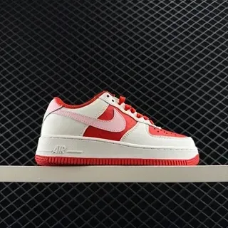 نایک Air Force 1 Low حذاء رياضي لايف ستايل أبيض أحمر وردي