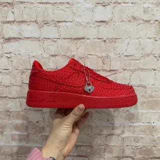 Nike Air Force 1 Monocromático Vermelho Upper Tecido Sneakers Lifestyle