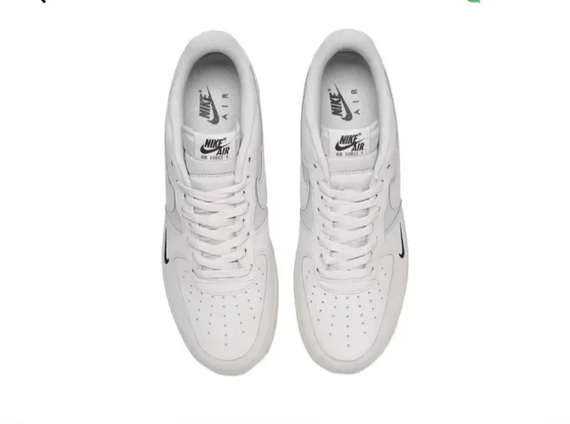 Nike Air Force 1 Branco e Preto Tênis Lifestyle 4