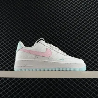 Nike Air Force 1 أبيض وردي نعناع أحذية رياضية للأسلوب الحياة