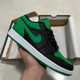 Nike Air Jordan 1 Low أخضر أسود أبيض حذاء رياضي أسلوب حياة