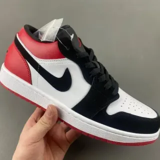 Nike Air Jordan 1 Low أحمر أبيض بحري نمط حياة أحذية رياضية