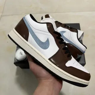 Nike Air Jordan 1 Low Blanco Marrón Azul Zapatillas Lifestyle
