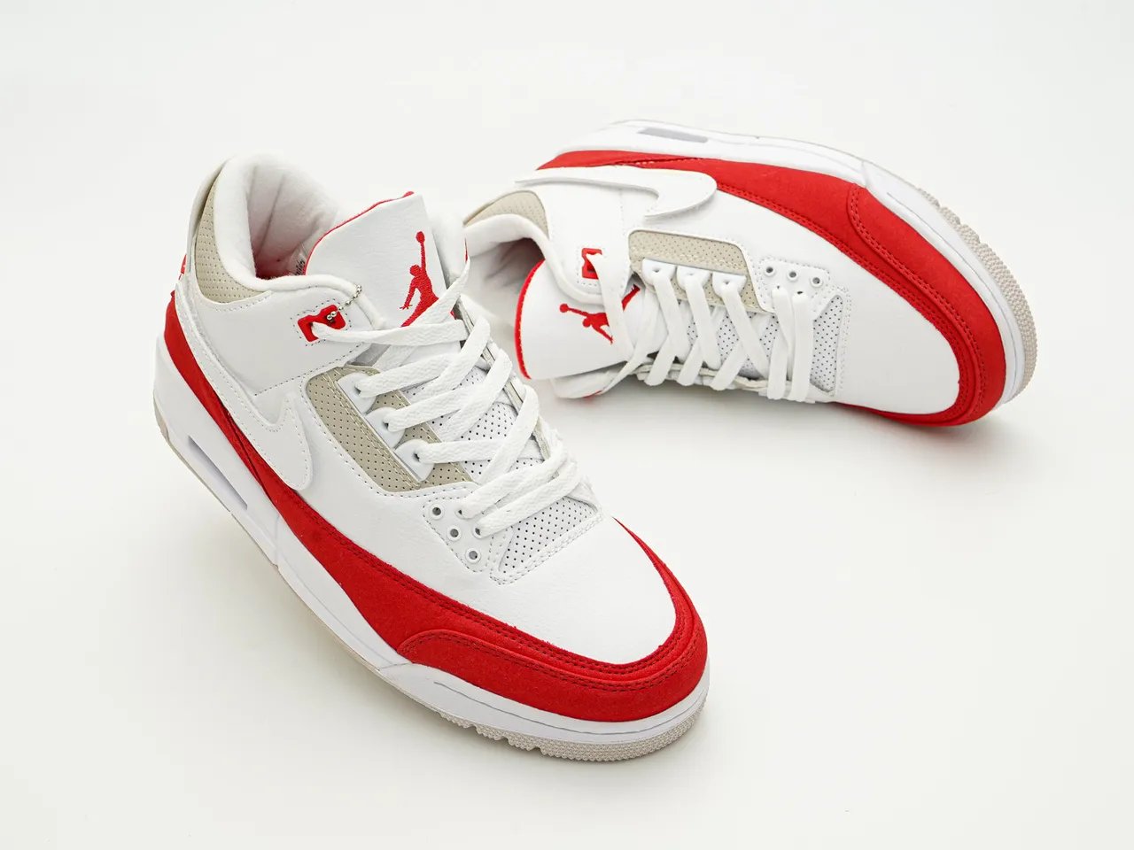 Nike Air Jordan 3 Blanc Rouge Beige Chaussures de basketball 7