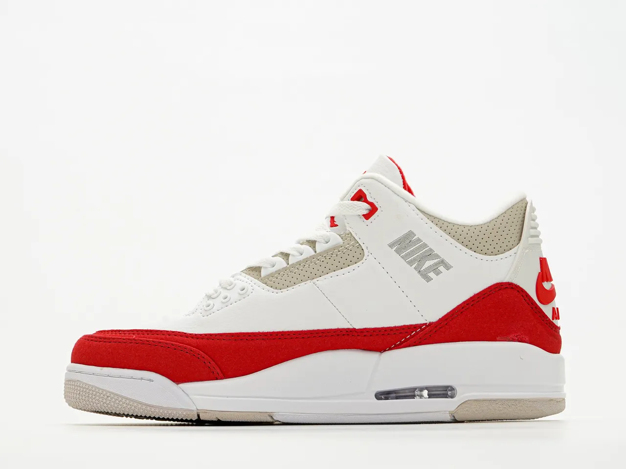 Nike Air Jordan 3 Blanc Rouge Beige Chaussures de basketball 10