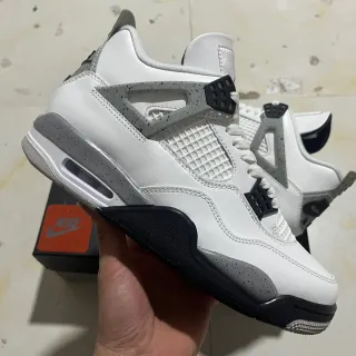 Nike Air Jordan 4 सादा धूसर कालो बास्केटबॉल जूता