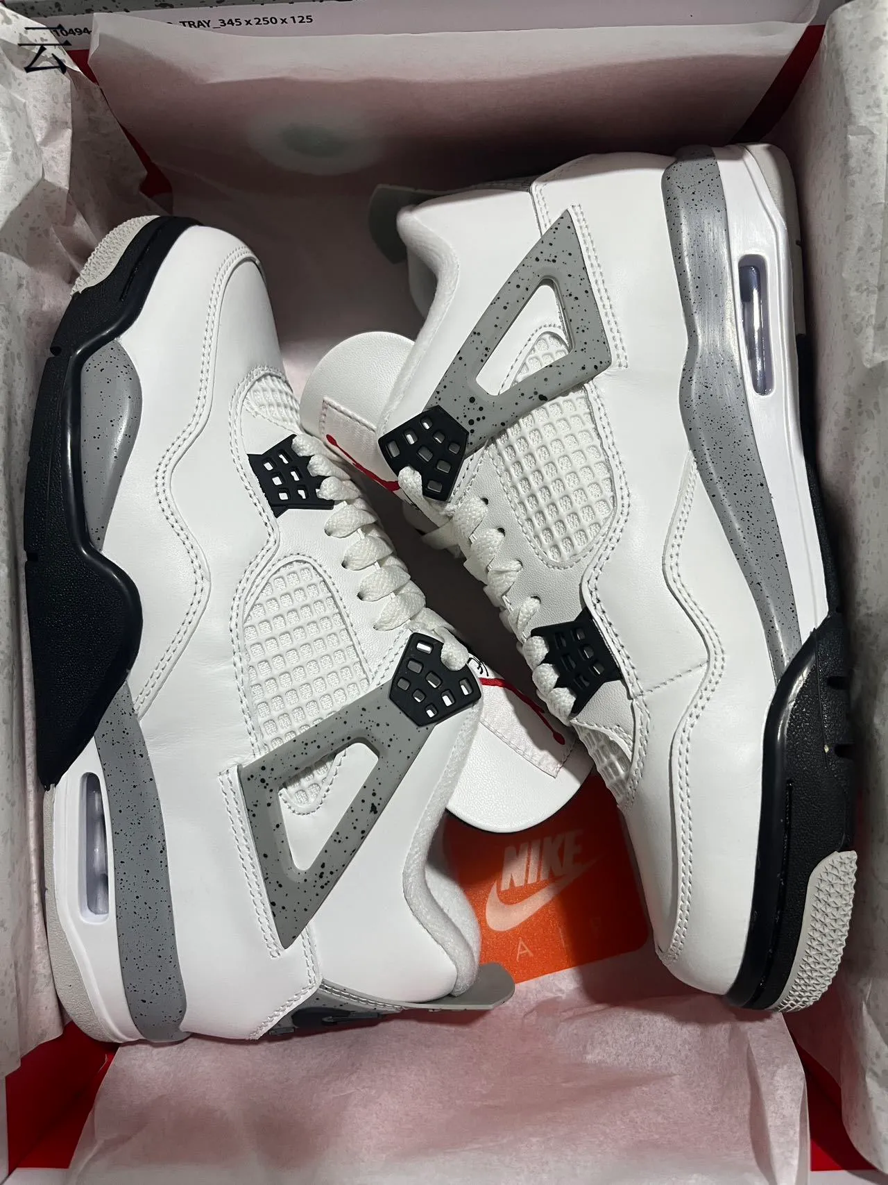 Nike Air Jordan 4 सादा धूसर कालो बास्केटबॉल जूता 9