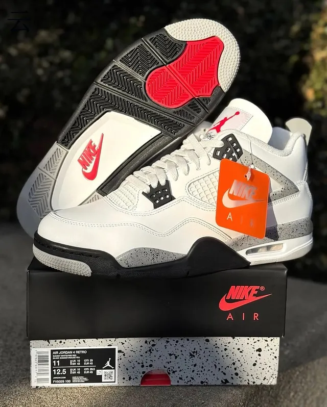 Nike Air Jordan 4 सादा धूसर कालो बास्केटबॉल जूता 12