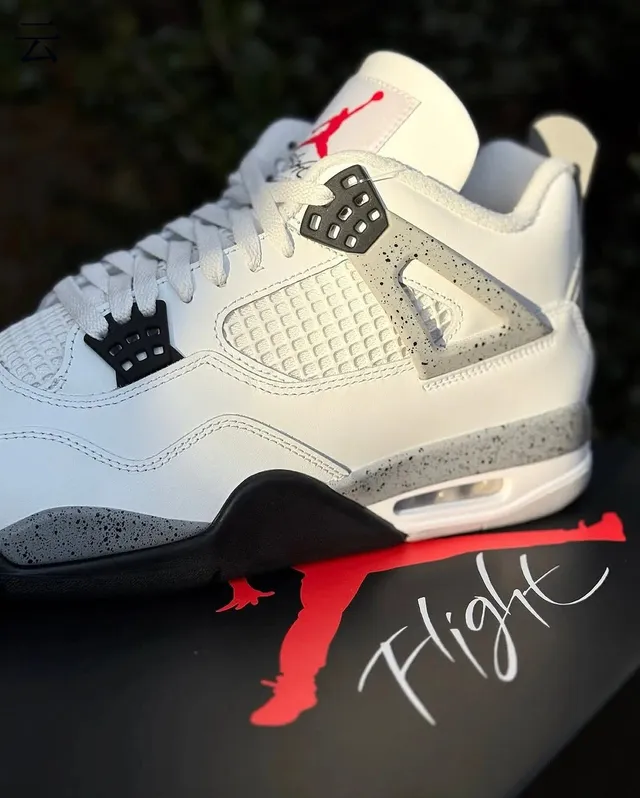 Nike Air Jordan 4 सादा धूसर कालो बास्केटबॉल जूता 13