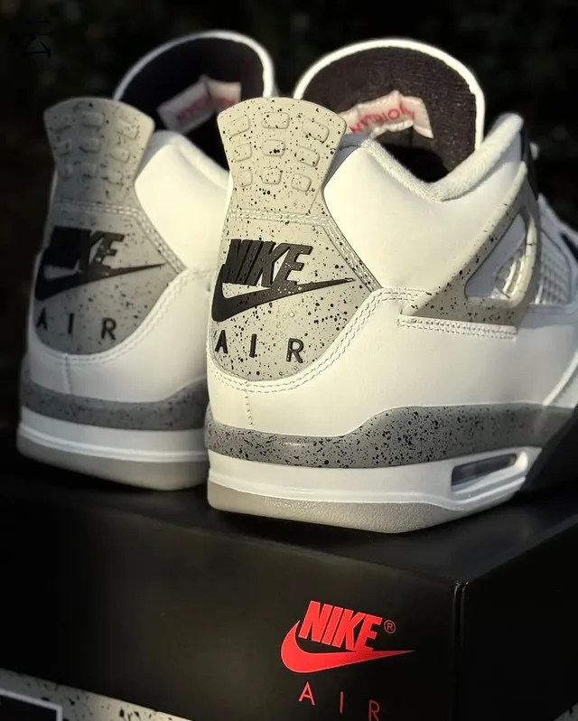 Nike Air Jordan 4 सादा धूसर कालो बास्केटबॉल जूता 14