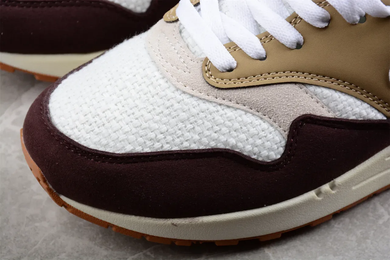 Nike Air Max 1 Bordeaux Beige Bleu Clair Sneakers Lifestyle 9