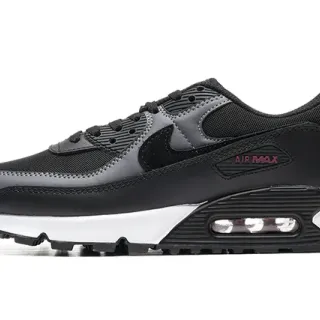 Nike Air Max 90 Black White Maroon حذاء أسلوب حياة رياضي