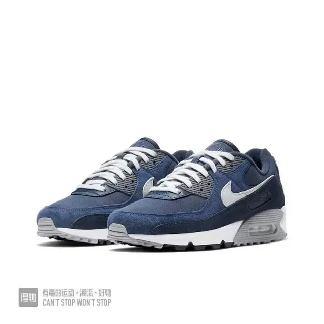 Nike Air Max 90 Navy and White Lifestyle Sneakers 5
