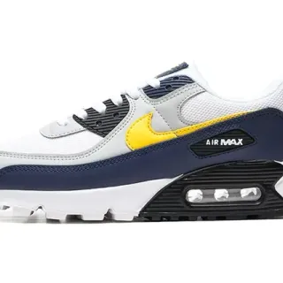Nike Air Max 90 Branco Marinho Amarelo Tênis Lifestyle