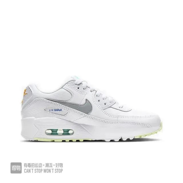 Nike Air Max 90 White Silver Lime Lifestyle Sneakers 4