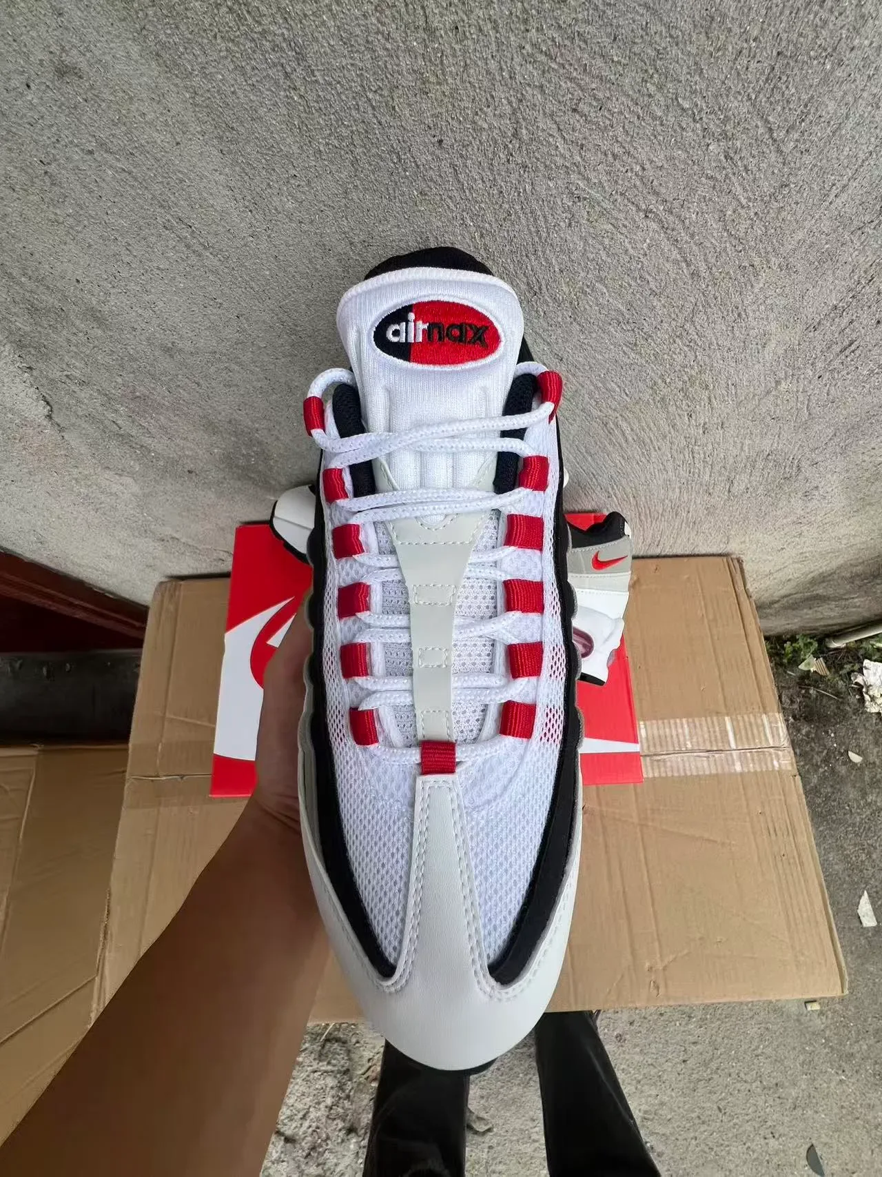 Nike Air Max 95 Blanc Gris Noir Rouge Chaussures Lifestyle 3