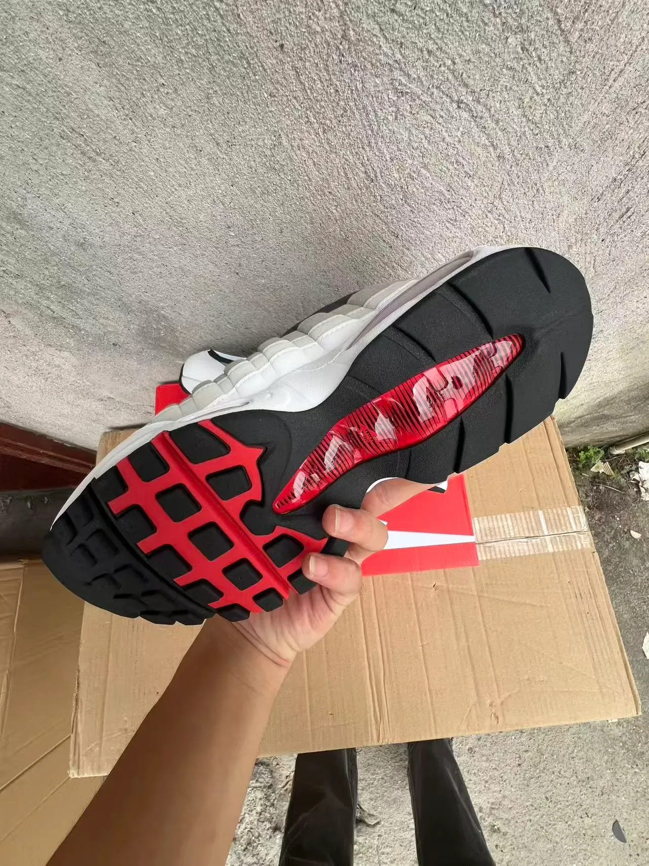 Nike Air Max 95 Blanc Gris Noir Rouge Chaussures Lifestyle 6