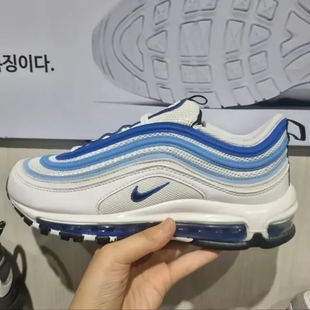 Nike Air Max 97 White and Blue Gradient Lifestyle Sneakers 3