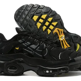 Nike Air Max Plus أسود أصفر أحذية رياضية أسلوب حياة