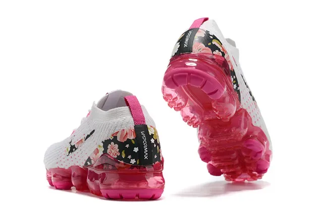Nike Air VaporMax ফুলের প্রিন্ট সাদা গোলাপি লাইফস্টাইল স্নিকার্স 6