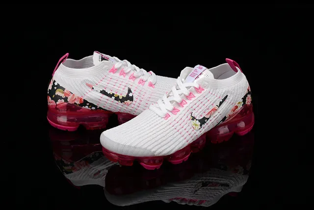 Nike Air VaporMax ফুলের প্রিন্ট সাদা গোলাপি লাইফস্টাইল স্নিকার্স 13