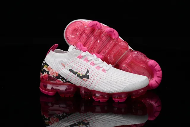 Nike Air VaporMax ফুলের প্রিন্ট সাদা গোলাপি লাইফস্টাইল স্নিকার্স 14