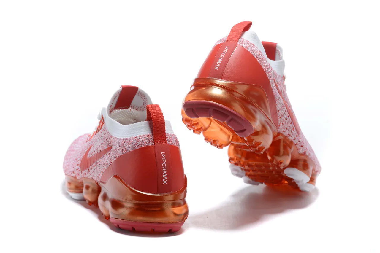 Nike Air VaporMax Chaussures de course orange et blanc 4