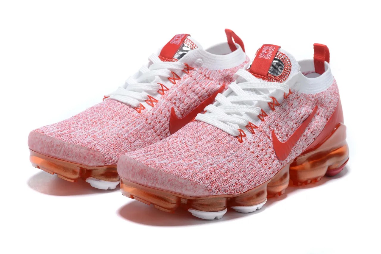 Nike Air VaporMax Chaussures de course orange et blanc 5