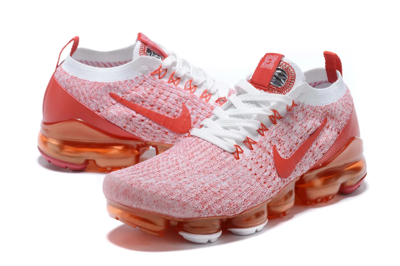 Nike Air VaporMax Chaussures de course orange et blanc 6