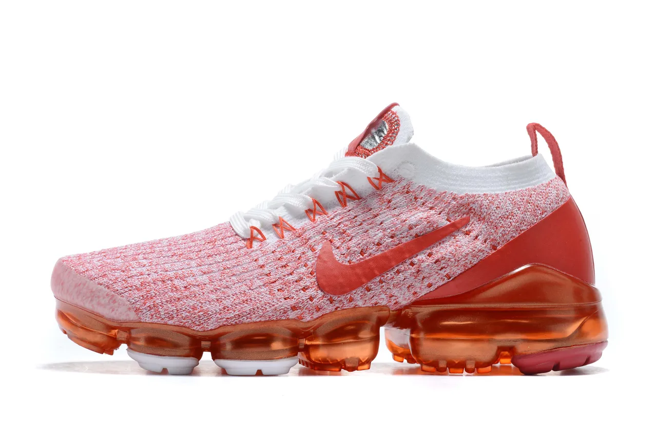 Nike Air VaporMax Chaussures de course orange et blanc 7