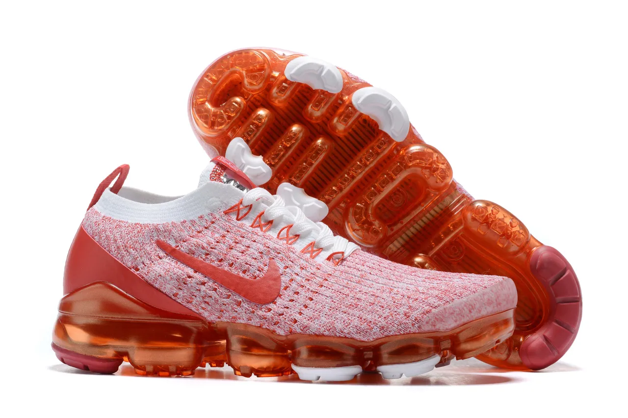 Nike Air VaporMax Chaussures de course orange et blanc 8