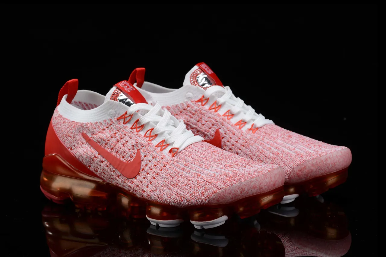 Nike Air VaporMax Chaussures de course orange et blanc 14