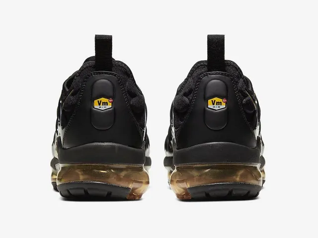 Nike Air VaporMax Plus Black Gold Lifestyle Sneakers 5