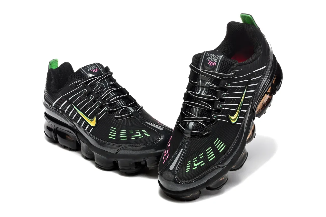 Nike Air VaporMax Plus Black Neon Green Lifestyle Sneakers 3