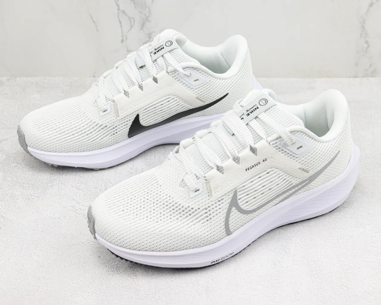 Nike Air Zoom Pegasus 40 White Gray Running Shoes 4