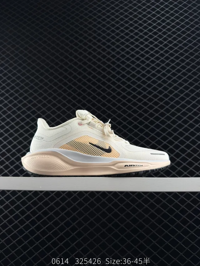 Nike Air Zoom Pegasus 41 Blue Gold Mesh Upper Dual-Density Midsole Running Shoes 5