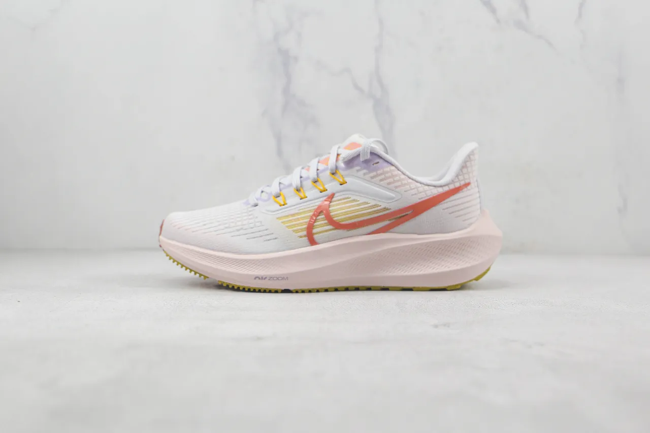 Nike Air Zoom Pegasus Beige and Lime Green Running Shoes 3