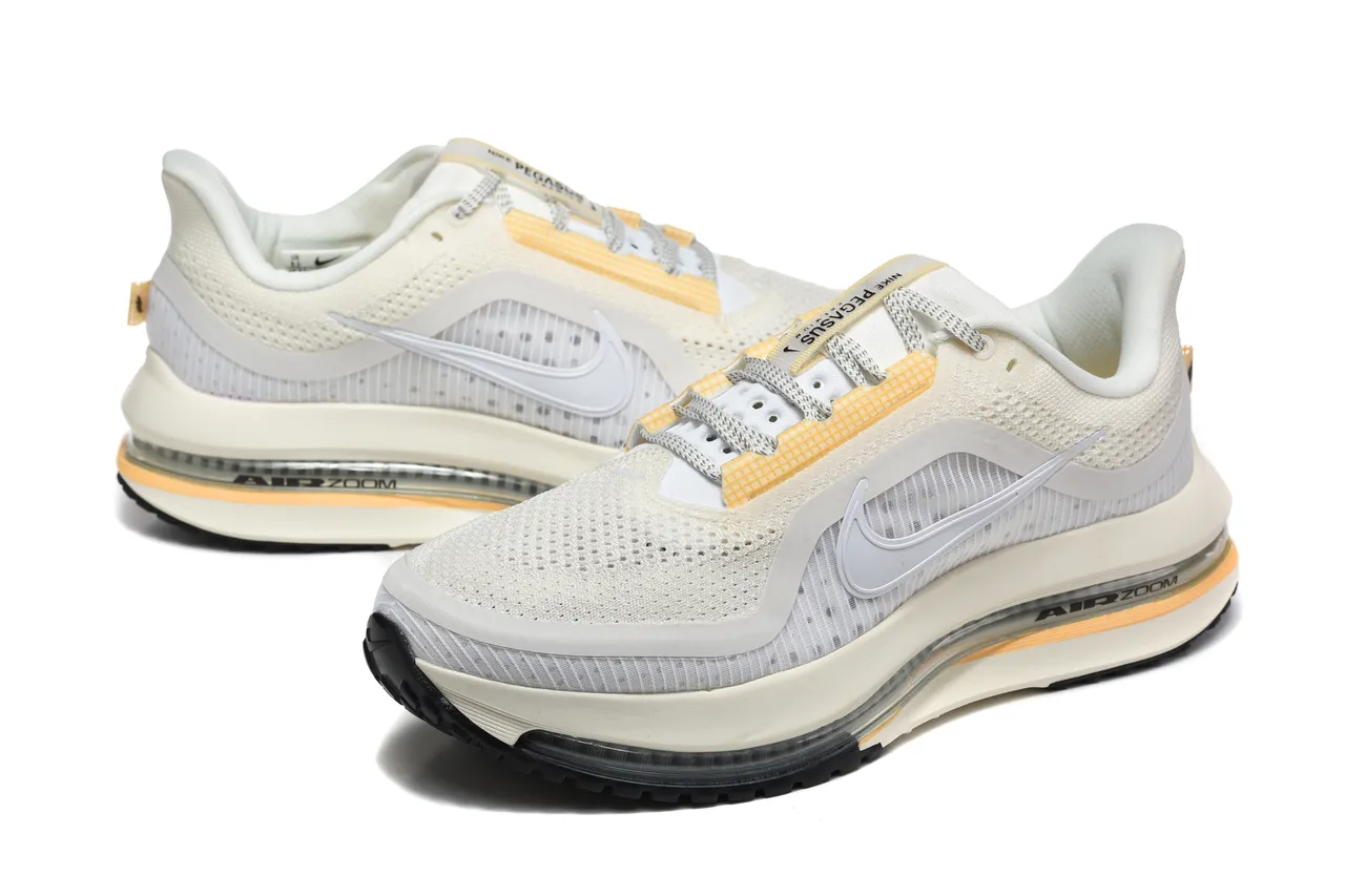 Nike Air Zoom Pegasus Off-White y Amarillo Zapatos de correr 4
