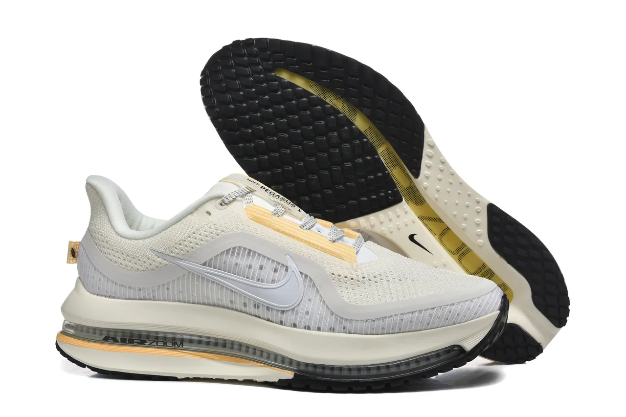 Nike Air Zoom Pegasus Off-White y Amarillo Zapatos de correr 5