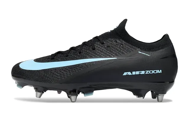 Nike 黑色蓝色 针织鞋面 袜套式领口 硬地足球鞋 8