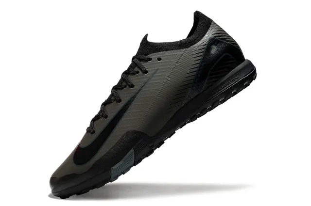 Nike Preto Cinza Baixo Corte Superior Sintético Colar Ajuste Dinâmico Sapatos de Futebol Indoor 3