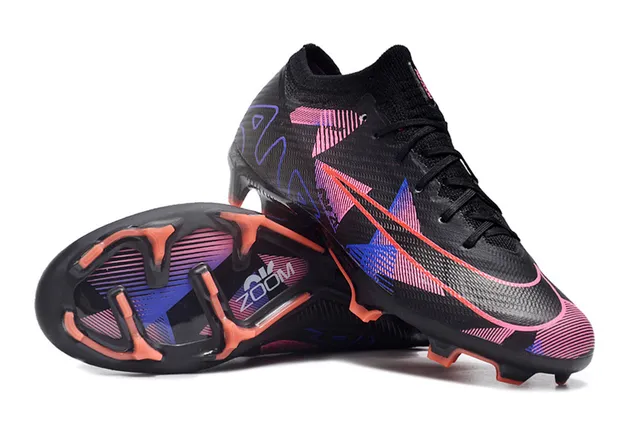 Nike Chaussures de football terrain ferme noir multicolor collet de type chaussette graphiques d'art linéaire géométrique 3