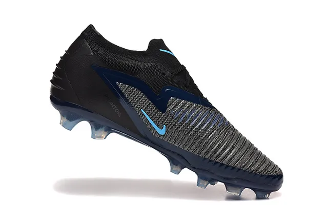 Nike Sapatos de Futebol Preto Navy de Corte Baixo com Upper de Knit e Laço Assimétrico para Terra Firme 3