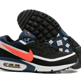 Nike أحذية رياضية أسلوب حياة أسود بحري منخفض الارتفاع متعدد الطبقات شبكي اصطناعي