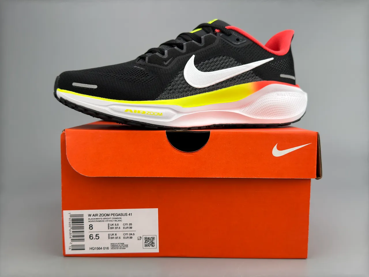 Nike Noir Jaune Matière Tressée Ingénierisée Supérieure Air Zoom Amortissement Chaussures de Course 2